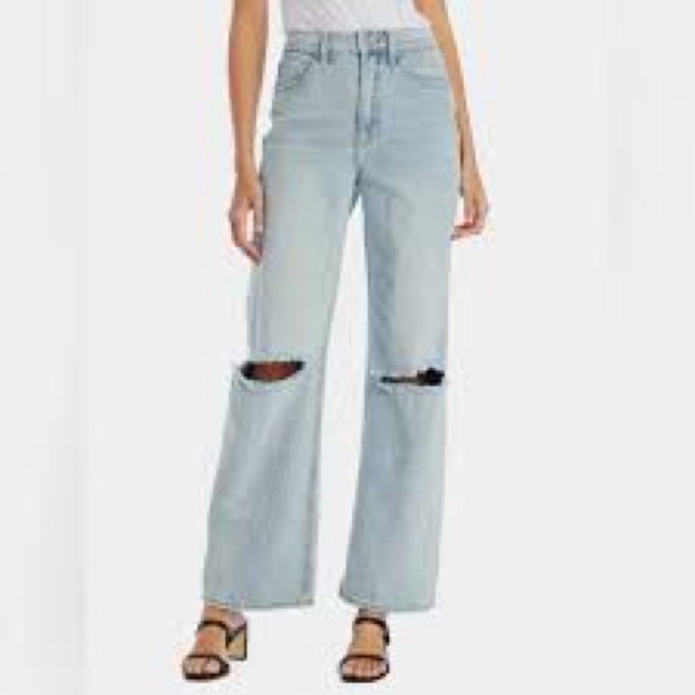 PTCL wide leg distressed jeans size 28 excellent condition - Picture 2 of 8